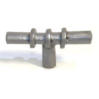 Emenee OR299-ABS Premier Collection Bar Knob 2-1/8 inch x 1/2 inch in Antique Bright Silver Rope & Pipe Series